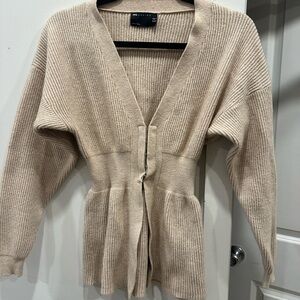ASOS Beige Ribbed Cardigan